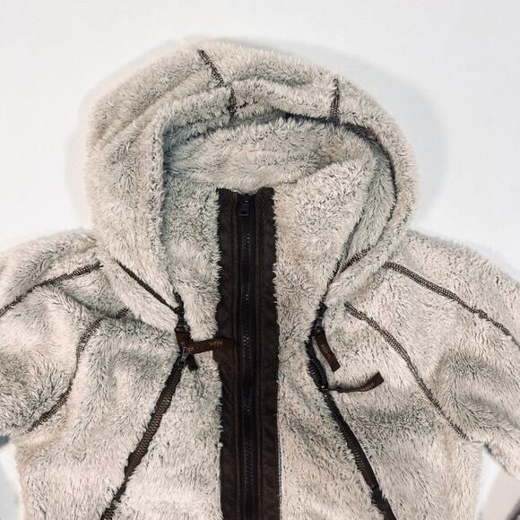 KÜHL Flight Jacket Women’s Small Plush Fleece Zip Hoodie Beige - Picture 6 of 16